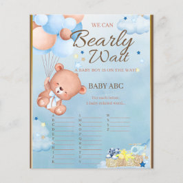 Lámina Ducha de Bebé de Oso Juego de Niño