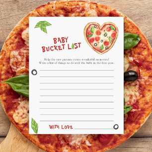 Lámina Ducha de bebé de pizza - Lista de deseos del bebé
