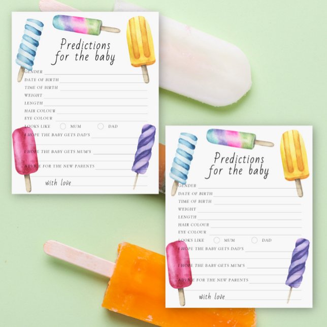 Lámina Ducha de bebé de Popsicle Predicciones y consejos  (Subido por el creador)