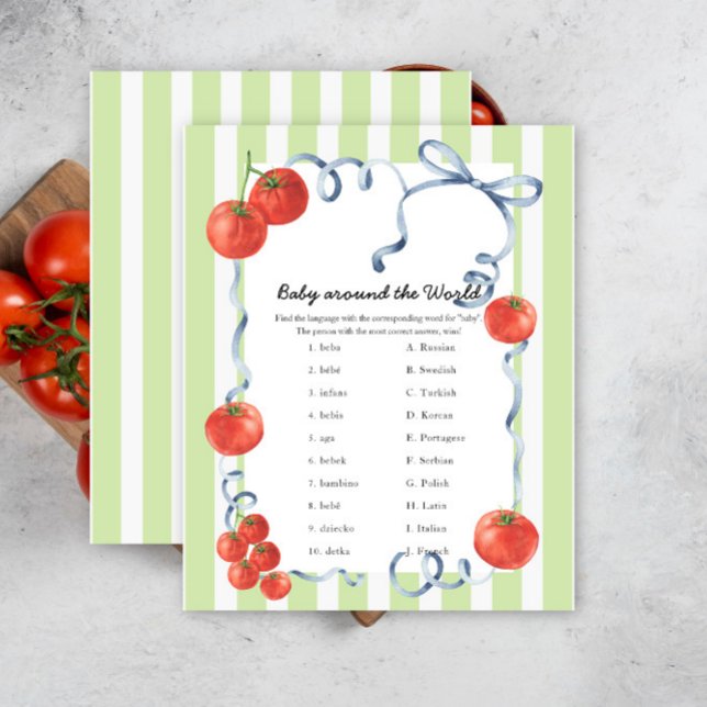 Lámina Ducha de bebé de tomate - juego de bebé alrededor  (Subido por el creador)