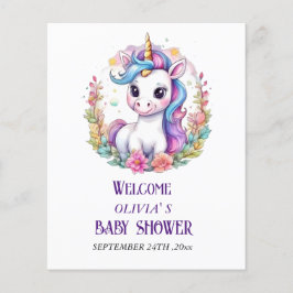 Lámina Ducha de bebé de Unicorn
