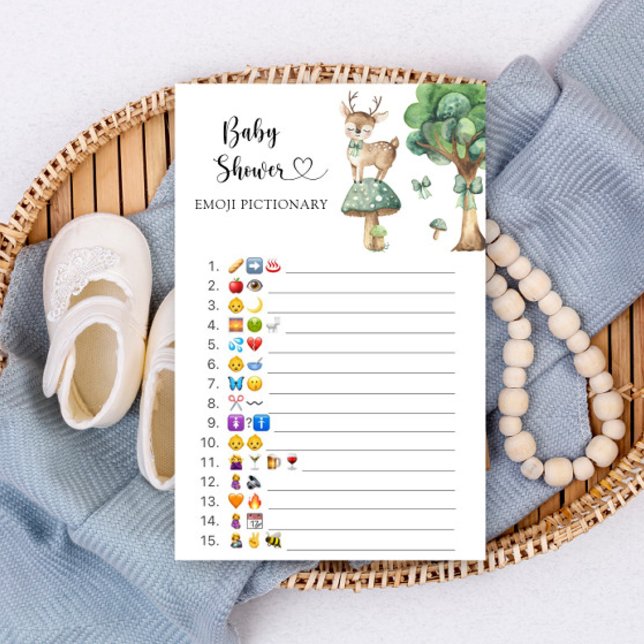 Lámina Ducha de bebé de venado - juego de picnic de emoji (Subido por el creador)