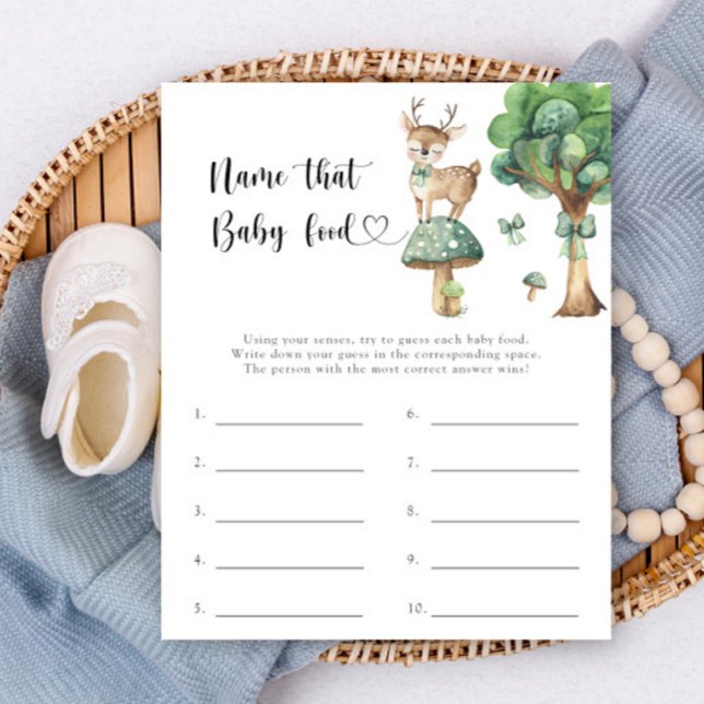 Lámina Ducha de bebé de venado - Nombra ese juego de comi (Subido por el creador)