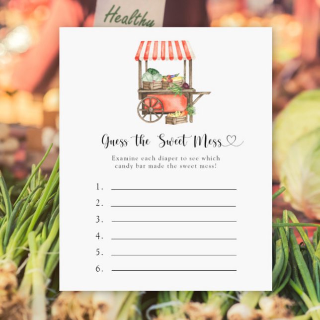 Lámina Ducha de bebé de verduras - Adivinen el Dulce Mess (Subido por el creador)