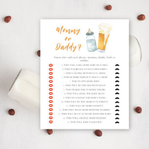 Lámina Ducha de bebe - juego de papi o mamá