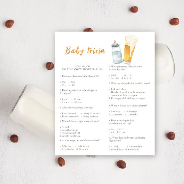 Lámina Ducha de bebe para bebés - Juego de trivialidades  (Subido por el creador)