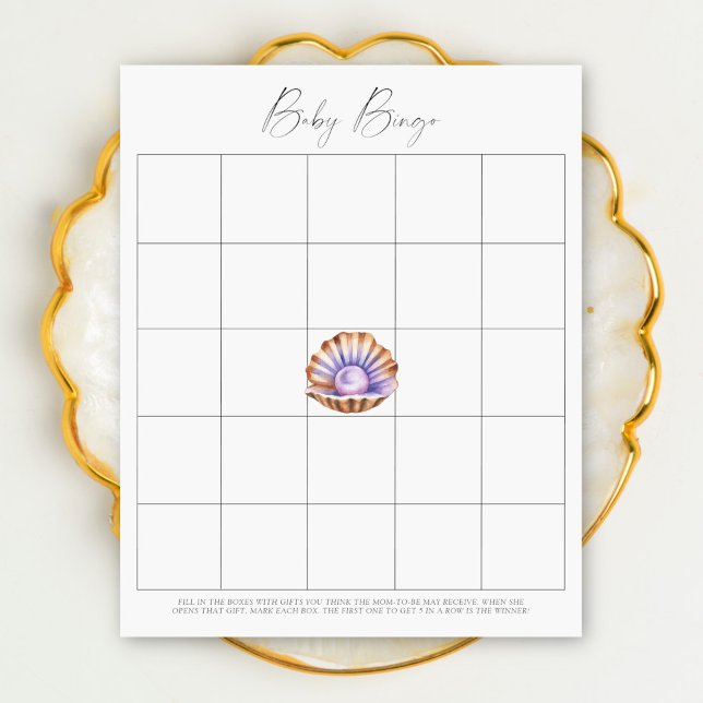 Lámina Ducha de bebé Pearl - Juego de Bingo de bebé (Subido por el creador)