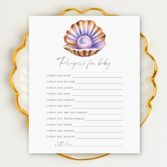 Lámina Ducha de bebé Pearl - oraciones por juego de bebé (Subido por el creador)