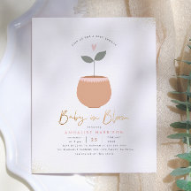 Ducha de Bebé Presupuesto Bebé en Flor Maceta de O