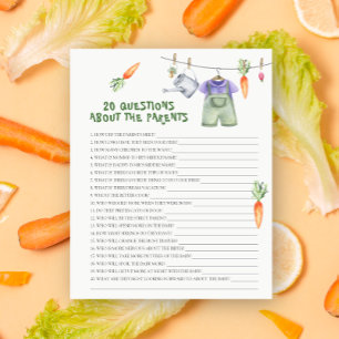 Lámina Ducha de bebé vegetariano 20 preguntas sobre los p