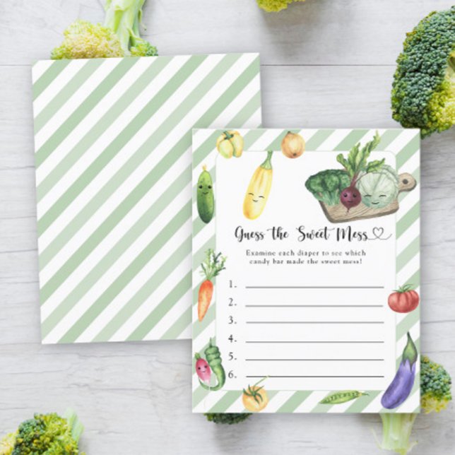 Lámina Ducha de bebé vegetariano - Adivinen el juego Swee (Subido por el creador)