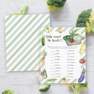 Lámina Ducha de bebé vegetariano - juego de bebé alrededo