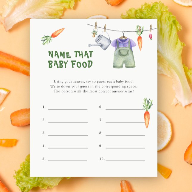 Lámina Ducha de bebé vegetariano - Nombra esa comida para (Subido por el creador)