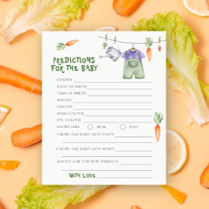 Lámina Ducha de bebé vegetariano: predicciones y consejos