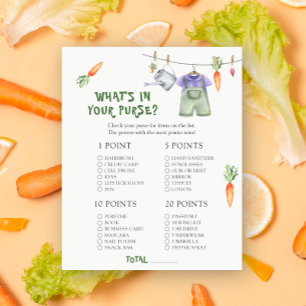 Lámina Ducha de bebé vegetariano - ¿Qué hay en tu juego d