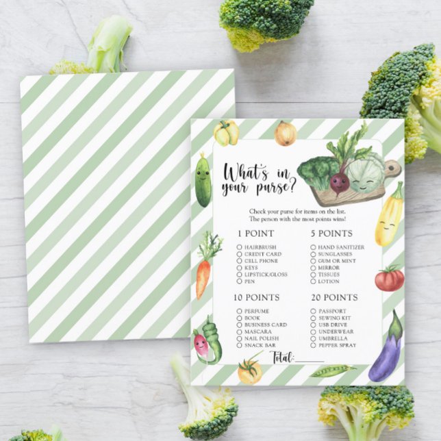 Lámina Ducha de bebé vegetariano - ¿Qué hay en tu juego d (Subido por el creador)