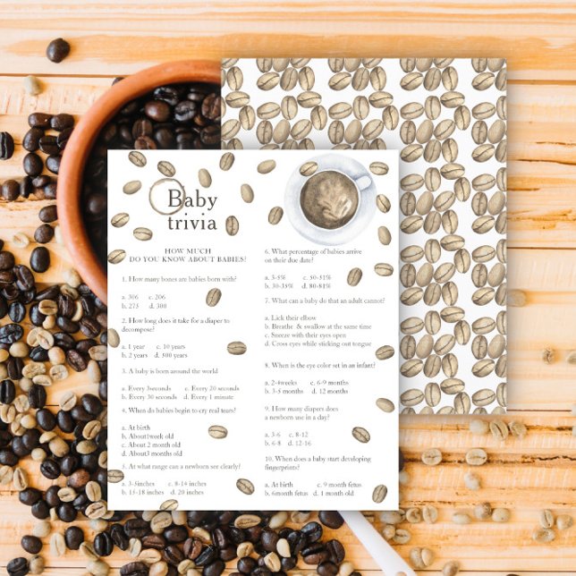 Lámina Ducha de café para bebé - Juego de Trivia para Beb (Subido por el creador)