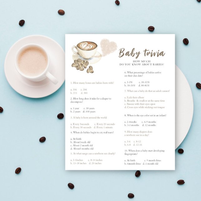 Lámina Ducha de café para bebé - Juego de Trivia para Beb (Subido por el creador)