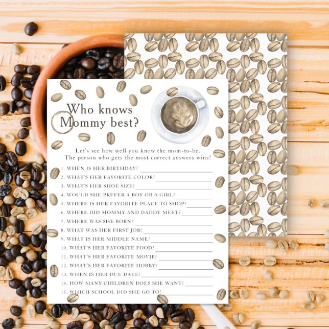 Lámina Ducha de café para bebés - Quién conoce mejor a ma (Subido por el creador)