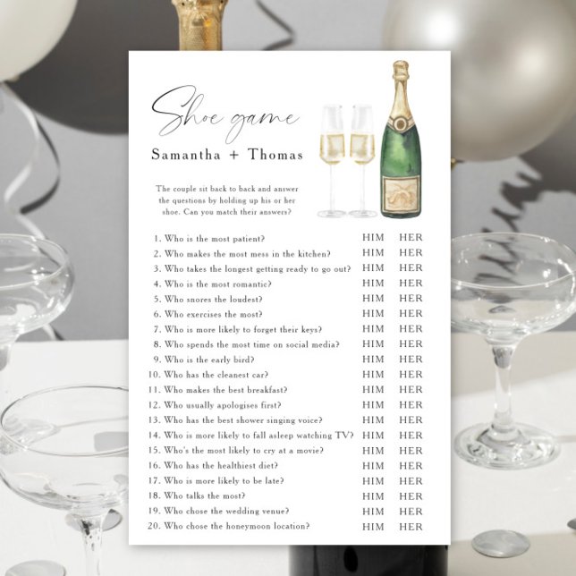 Lámina Ducha de champaña nupcial Juego de zapatos (Subido por el creador)