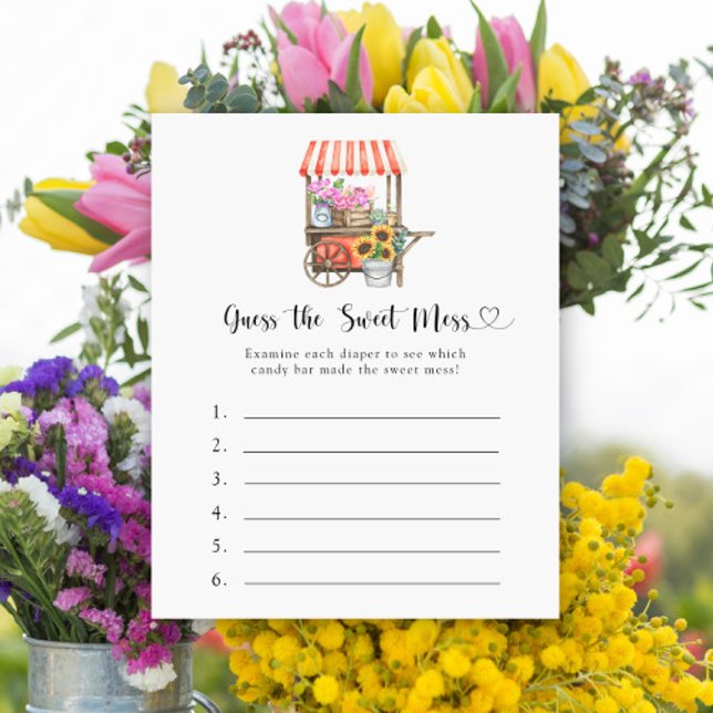 Lámina Ducha de flores para bebé - Adivina el juego del d (Subido por el creador)
