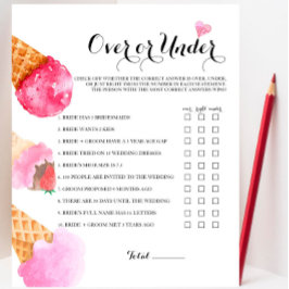 Lámina Ducha de fresa para novias en el juego