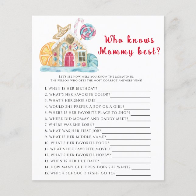 Lámina Ducha de invierno, quién conoce mejor a mamá (Anverso)