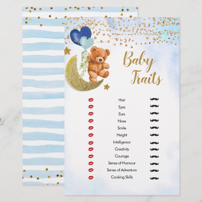 Lámina Ducha de juegos de Blue Bearly Baby Traks (Anverso / Reverso)