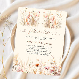 Lámina Ducha de novia bohemio de flores silvestres con pr