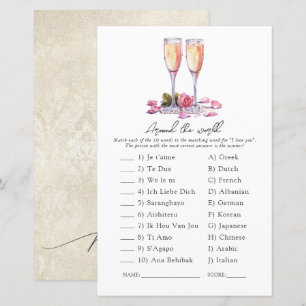 Lámina Ducha de Novia con Perlas y Prosecco por el Mundo