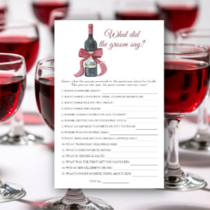 Lámina Ducha de novia con vino ¿Qué dijo el novio?