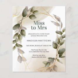 Lámina Ducha de novia de color verde oro de Rubor de pres