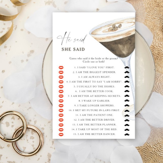 Lámina Ducha de novia de Espresso Dijo que el juego (Subido por el creador)