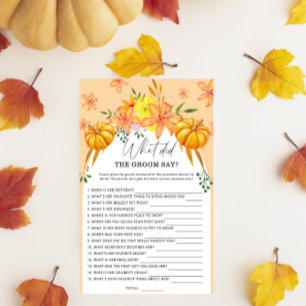 Lámina Ducha de novia de otoño - ¿Qué dijo el novio juego