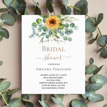 Ducha de novia de presupuesto girasoles eucalipto