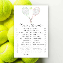 Lámina Ducha de novia de tenis Juego de '¿Qué prefieres?'
