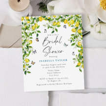 Ducha de novia de verano de verano de Citrus Lemon