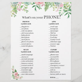 Lámina Ducha de novia divertida 💍 juego de teléfono - ¿Q