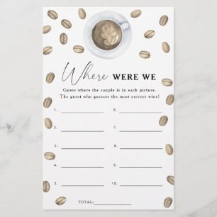 Lámina Ducha de novia en café ¿Dónde estábamos los partid