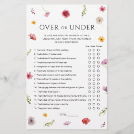 Lámina Ducha de novia en flor silvestre en juego o bajo