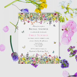 Lámina Ducha de novia floral de mariposa floral