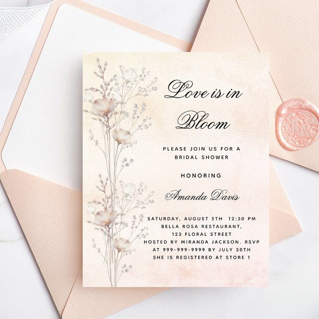 Lámina Ducha de novia flores silvestres amor en la invita (Subido por el creador)