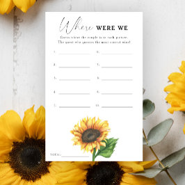 Lámina Ducha de novia girasol ¿Dónde estábamos los partid