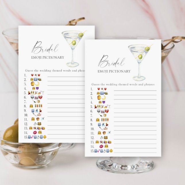 Lámina Ducha de novia Martini emoji pictionary (Subido por el creador)
