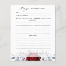 Ducha de novia metálica Royal Red White Silver