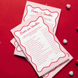 Lámina Ducha de novia roja y rosa en juego