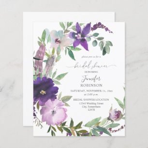 Lámina Ducha de novia violeta de lavanda púrpura de presu