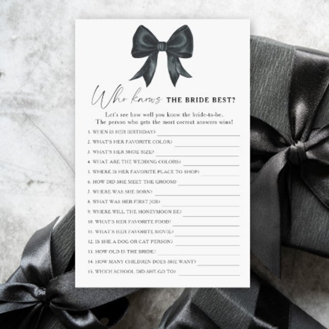 Lámina Ducha de novias Black Bow Quien mejor conoce a la  (Subido por el creador)