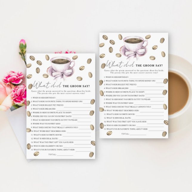 Lámina Ducha de novias Coffee & Bow Qué dijo el novio (Subido por el creador)