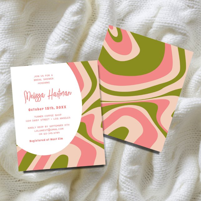 Lámina Ducha de novias con curvado verde y rosa presupues (Subido por el creador)